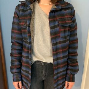 Flannel button up jacket